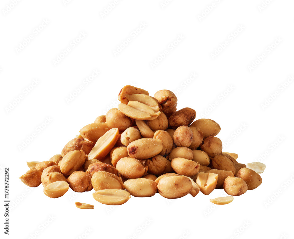 Obraz premium A pile of roasted peanuts