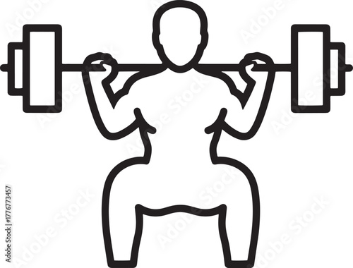 illustration of a man lifting weights
