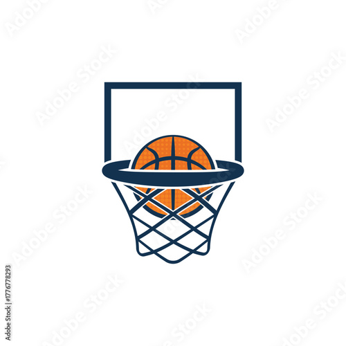 Basketball sports icon. Illustration of a basketball sports icon on a white background