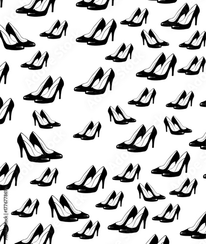 Trendy Shoe Illustration Graphic T-shirt Design