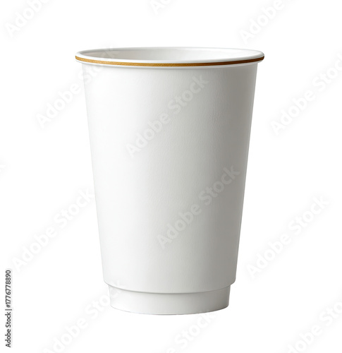 Wallpaper Mural White disposable coffee cup with gold trim Torontodigital.ca