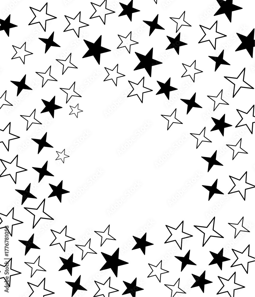 Fototapeta premium Seamless Star Vector Pattern Background