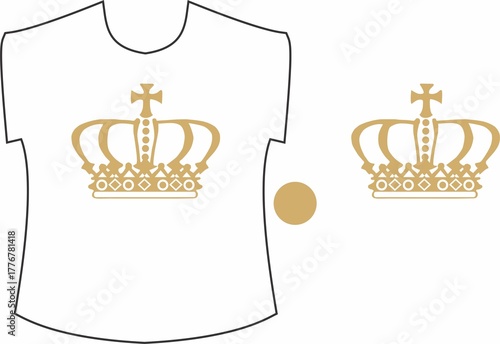 Royal Crown Emblem Graphic T-shirt Design