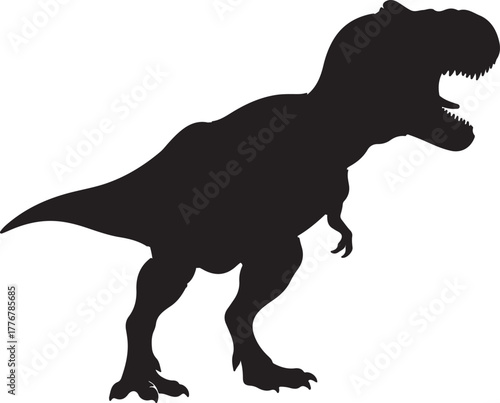 Tyrannosaurus rex silhouette, a powerful prehistoric predator