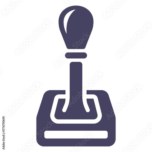 Car gear shift lever. Flat illustration.
