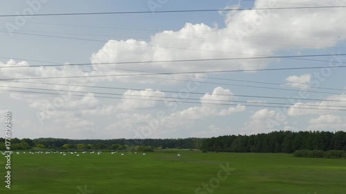 sunny summer day road trip green landscape passenger side window pov panorama 4k belgium