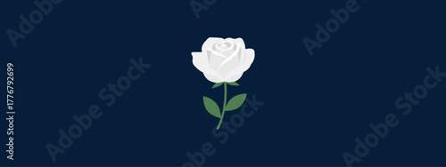 White rose vector graphic design. Download it now in high resolution vector format and print it in any size