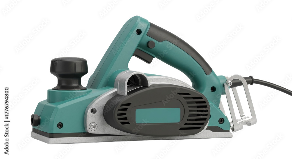 Fototapeta premium Electric hand planer tool isolated