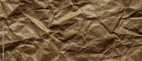 Crumpled Brown Paper Wrinkled Texture Abstract Background