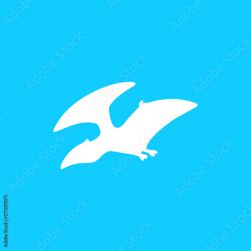 Dinosaur icon logo flat vector design