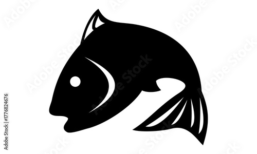 simple fish silhouette vector