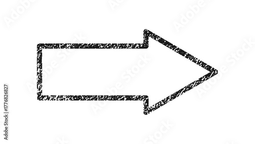 Grunge border in arrow form