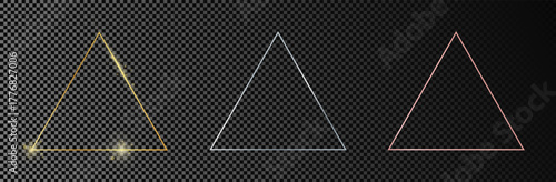 Set of three triangle frame