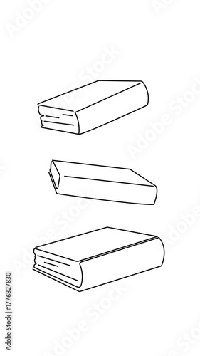 Animated books flying in a line across a white background. Floating book motion creating a clean, minimal educational scene. Perfect for school videos, learning promos, reading projects,