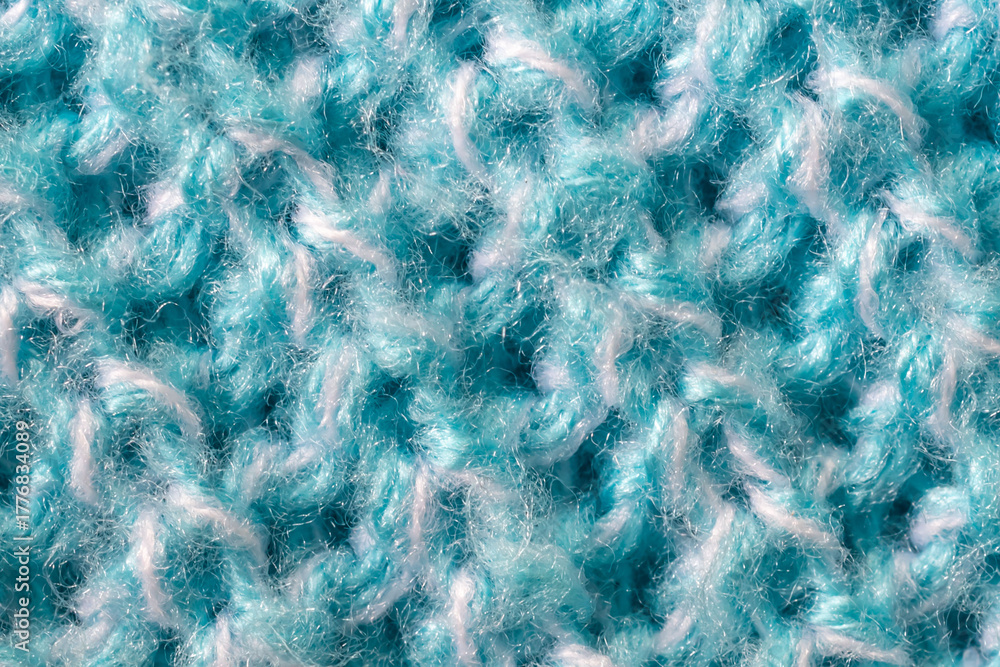 Obraz premium blue woolen material with an interesting pattern