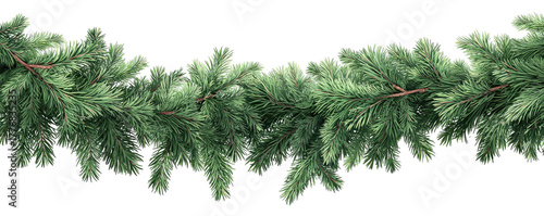 Green pine garland