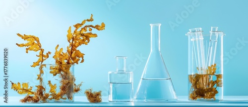 Seaweed Samples in Laboratory Containers