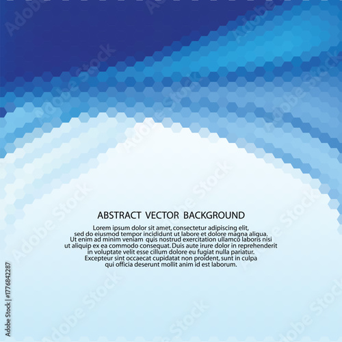 abstract hex background. Blue vector illustration. eps 10