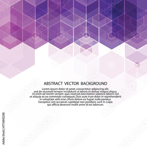 vector purple hexagons. abstract background. illustration. eps 10
