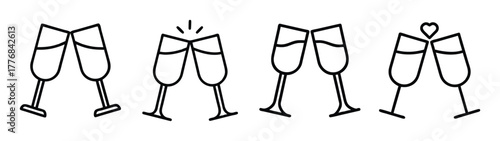 Celebrate special occasions with champagne cheers illustration for festive events and gatherings