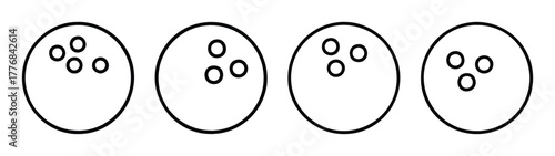 Four bowling pins vector illustration for bowling alley and bowling sport design and graphics use