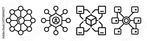 Network connection diagram showing nodes and links for data transfer and communication systems