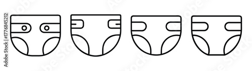 Explore baby diaper vector illustration: disposable, reusable, cloth diapering and modern design