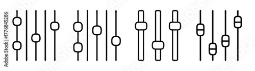 Abstract sound mixer equalizer graphic design illustration vector audio control panel interface element