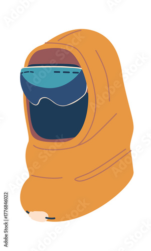 Textile protective ski helmet hat