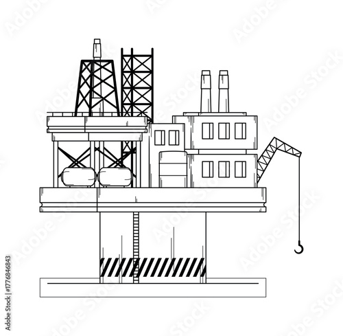 Offshore ocean petrol drilling platform