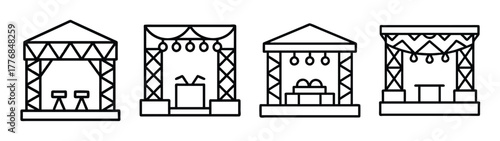 Explore event stage truss structures and design ideas for concerts and trade show booths layouts