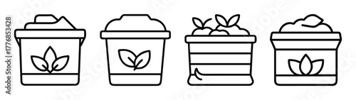 Collection of organic smoothie cups with leaves and fruits vector illustration design art