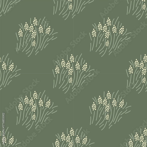 Seamless pastel ditsy bunches pattern