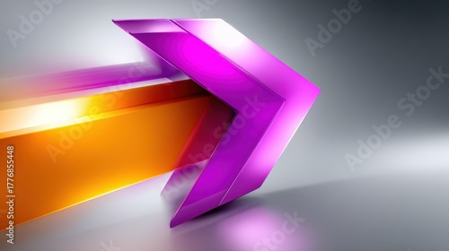 Arrow Graphic Design, Directional Sign, 3D Render