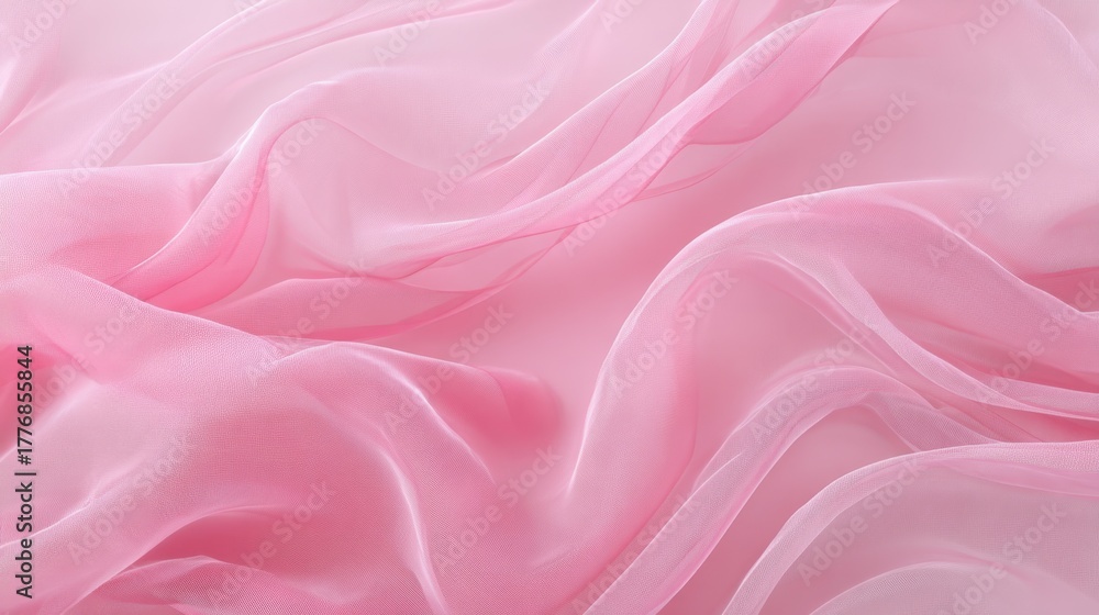 Obraz premium Light filters through delicate soft pink fabric casting a gentle glow and creating a calm mood.