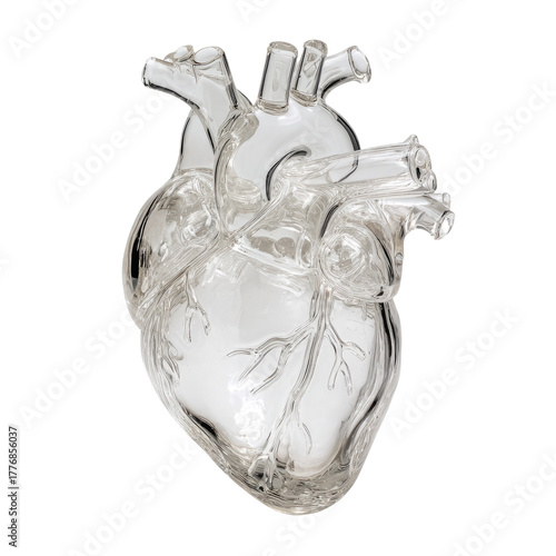 Wallpaper Mural Clear glass anatomical heart, detailed veins Torontodigital.ca