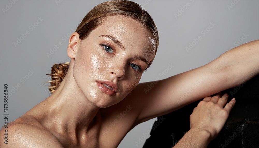 Fototapeta premium Woman touching shoulder gently