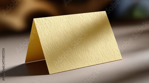 Gold Table Tent Card Mockup - Placecard, Signage, Display
