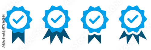 award icon symbol, premium quality certify icon sign - medal, prize, verified, badge, ribbon. certification, verification, quality, and achievement vector icon