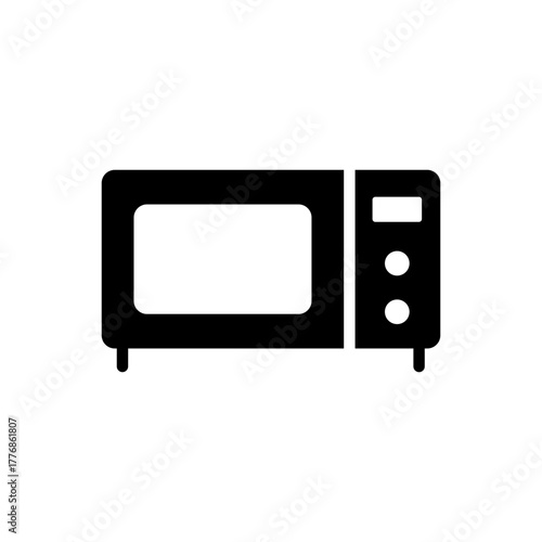 Microwave oven flat icon kitchen heating appliance
