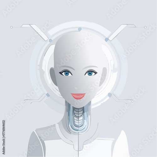 Artificial intelligence - AI and machine learning concept with modern robotics and data science