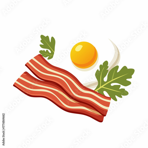 Bacon and eggs concept for breakfast