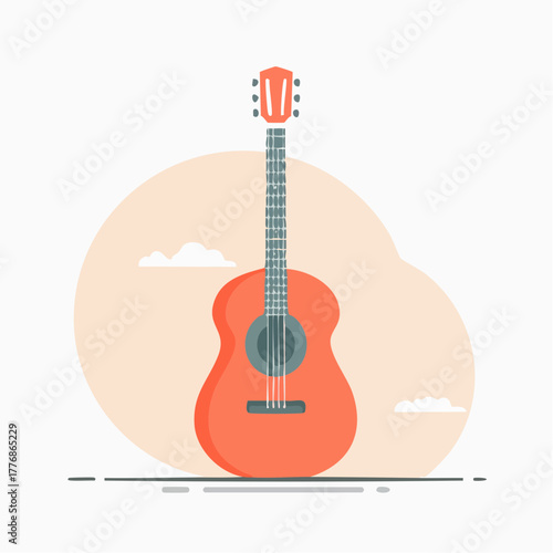 Acoustic guitar - musical instrument with strings