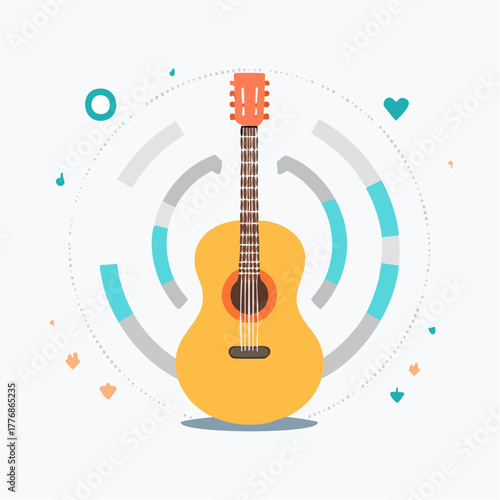 Acoustic guitar - musical instrument with strings