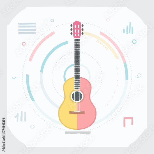 Acoustic guitar - musical instrument with strings
