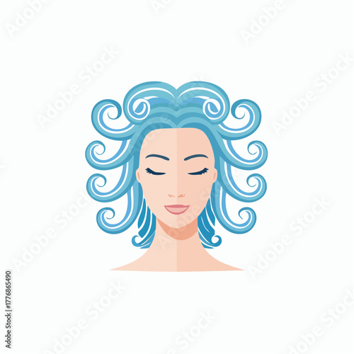 Medusa concept -woman with serpents for hair