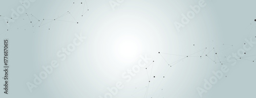 Abstract background with line and atom. Science connection vector. Technical network design