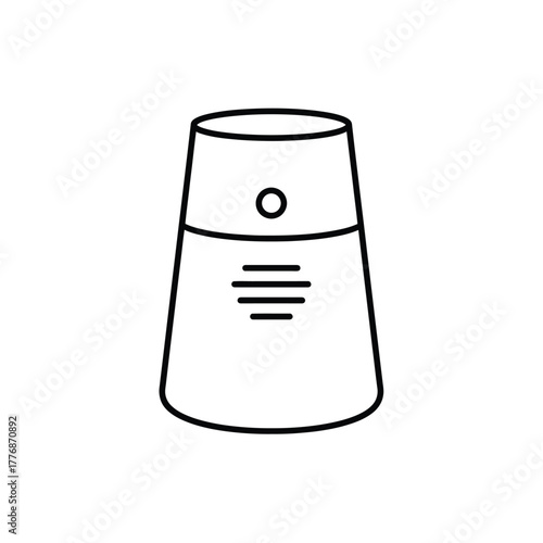 Diffuser Outline Vector Illustration. Aroma Therapy Device Design