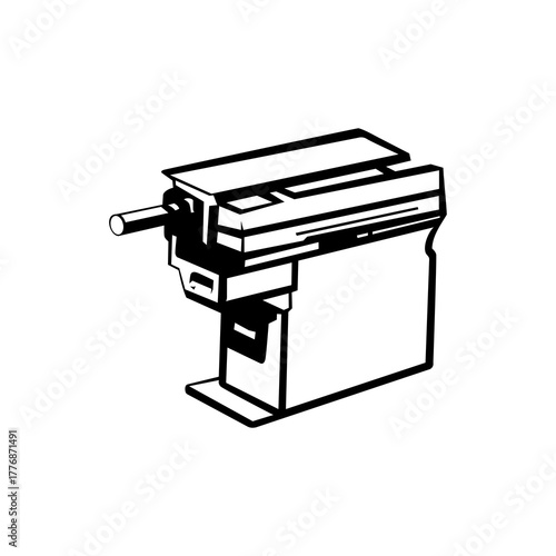 photocopier illustration logo design, typewriter, technology, vector, logo design, print, graphic, photocopier, paper, digital, document, sign, logo, office, photocopy, business, isolated, fax, techno