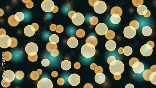 Golden Light Bokeh Abstract Background